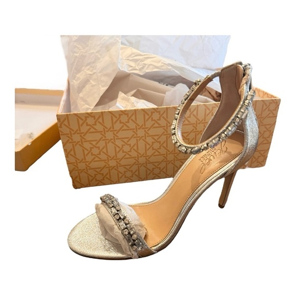 Jewel Badgley Mischka Campbell Jeweled Stiletto NIB - Picture 2 of 7